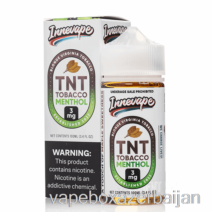 Vape Box Azerbaijan TNT Tobacco Menthol - Innevape E-Liquids - 100mL 0mg